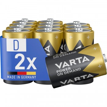 Baterie Varta D LR20, 1,5V, Mono, 2 kusy, Power on Demand, alkalické, nejvýkonnější z dostupných baterií Varta