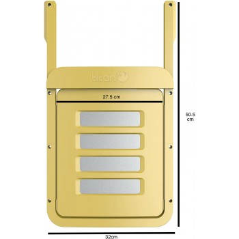 Dvířka kurníku Titan, kovové posuvné dveře pro kuřecí domy, 27 x 30 cm, robustní hliníkové dveře 