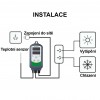 Digitální termostat s NTC senzorovou sondou pro ohřev i chlazení,  rozsah regulace -50~120°C