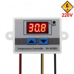 Digitální termostat XH-W3001 s externím senzorem -50~99°C, 230V, regulace až 3000W