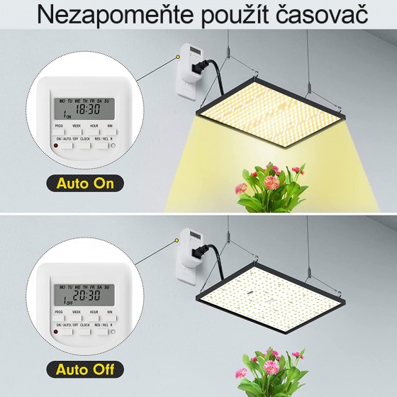 Grow LED lampa - IR 1000 W stmívatelná světla, plné spektrum 300 LED Samsung