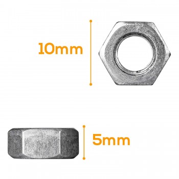 Skleníkové šrouby 10 kusů, M6 x 12 mm s maticí z hliníku