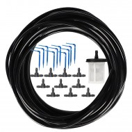 Zavlažovací sada, rozšířovací sada pro automatické zavlažování, 10m hadičky, 10x spojka, 10 jehla a košík