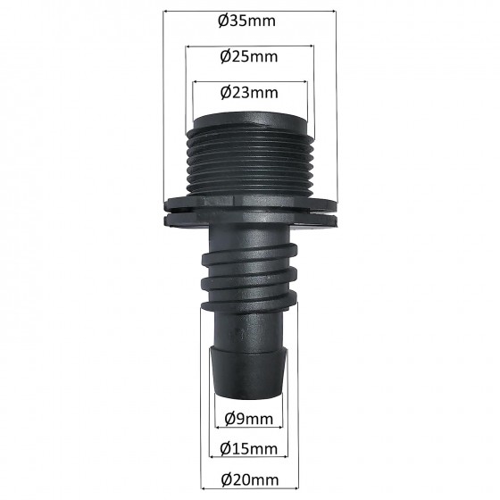 Univerzální spojka, využijte pro rozvod na standardní zahradní hadici 1/2 nebo 16 mm, adaptér na 3/4" 