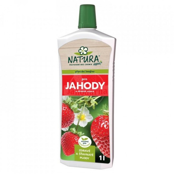 Přírodní hnojivo NATURA pro jahody a drobné ovoce 1l, kapalné hnojivo vhodné pro ekologické zemědělství