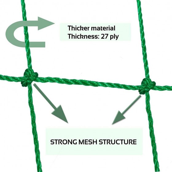 Skleníková síť 1,8 x 5 m na okurky a rostliny má velká oka 10x10 cm a je z pevného nezničitelného provázku