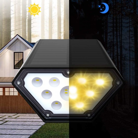 Zahradní solární lampa 2 v 1, 2 kusy, 12 LED, IP 67,  3,7 W, 700 lm, 3400 Kelvin, 2200 mAh