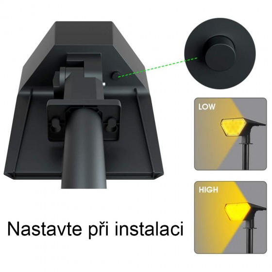 Zahradní solární lampa 2 v 1, 4 kusy, 12 LED, IP 67,  3,7 W, 700 lm, 3400 Kelvin, 2200 mAh