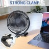 Ventilátor pro skleník 20 cm s baterií 10000 mAh, se solárním panelem na USB, čtyři režimy řízení rychlosti 