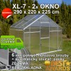 Skleník GAMPRE SANUS 290 x 220 cm, XL-07, 6mm + zdarma základna + automatické otvírače