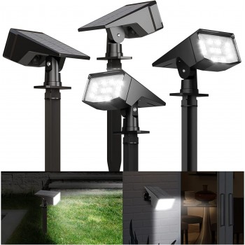 Zahradní solární lampa 3 režimy jasu, 4 kusy, 50 LED, IP 67,  3,7 W, 700 lm, 6500 Kelvin, 2200 mAh