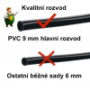 Zavlažovací sada univerzální, 15m 9mm + 10m 6mm hadička, 40 regulovatelných trysek, uzavírací kohout